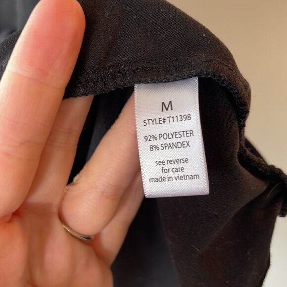 EUC Zara Active USA High Neck Black Spaghetti Tank Top Cinch Side M - Picture 8 of 9